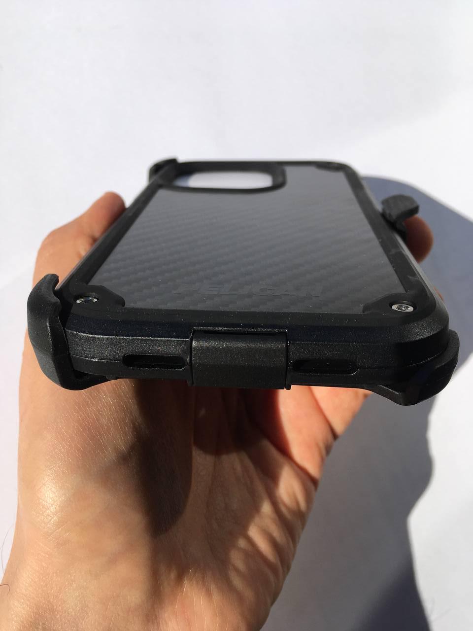 Чохол протиударний з кліпсою тактичний мілітарі Pelican Shield Kevlar для iPhone 13/14 (6.1") Black - фото 16