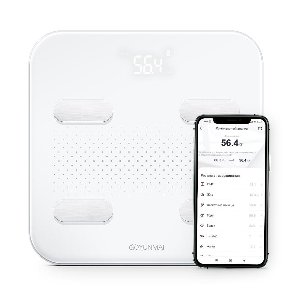 Смарт-весы YUNMAI S Smart Scale White (M1805CH-WH) - фото 2 Смарт-весы YUNMAI S Smart Scale White (M1805CH-WH) - фото 2