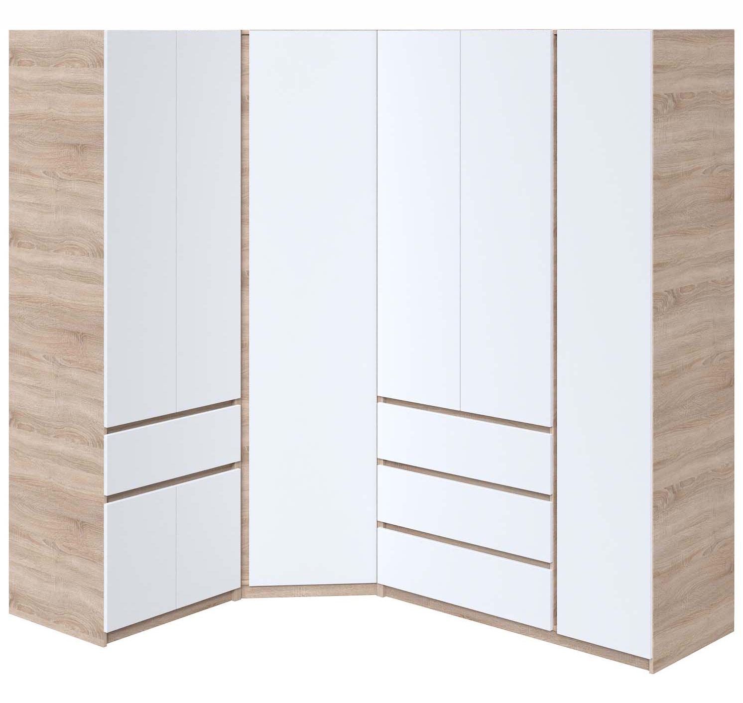 Шафа стінка кутова Майстер Форм Брайт 1450/2050х520х2000 мм Дуб сонома/Білий (32929) - фото 1 Шафа стінка кутова Майстер Форм Брайт 1450/2050х520х2000 мм Дуб сонома/Білий (32929) - фото 1