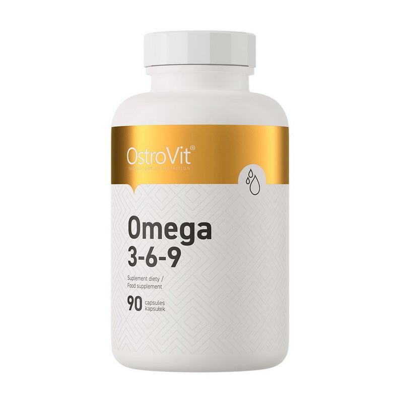 Омега 3-6-9 з риб'ячим жиром олією льону і соняшнику OstroVit Omega 3-6-9 90 капс.