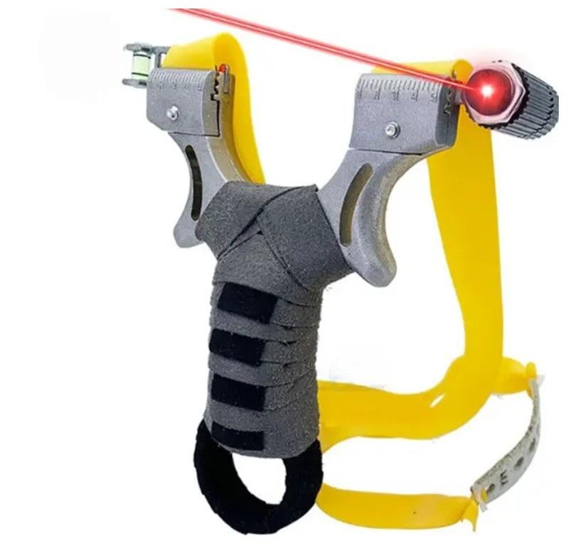 Рогатка спортивная металлическая с лазерным прицелом и керамическими шариками - фото 3 Рогатка спортивная металлическая с лазерным прицелом и керамическими шариками - фото 3