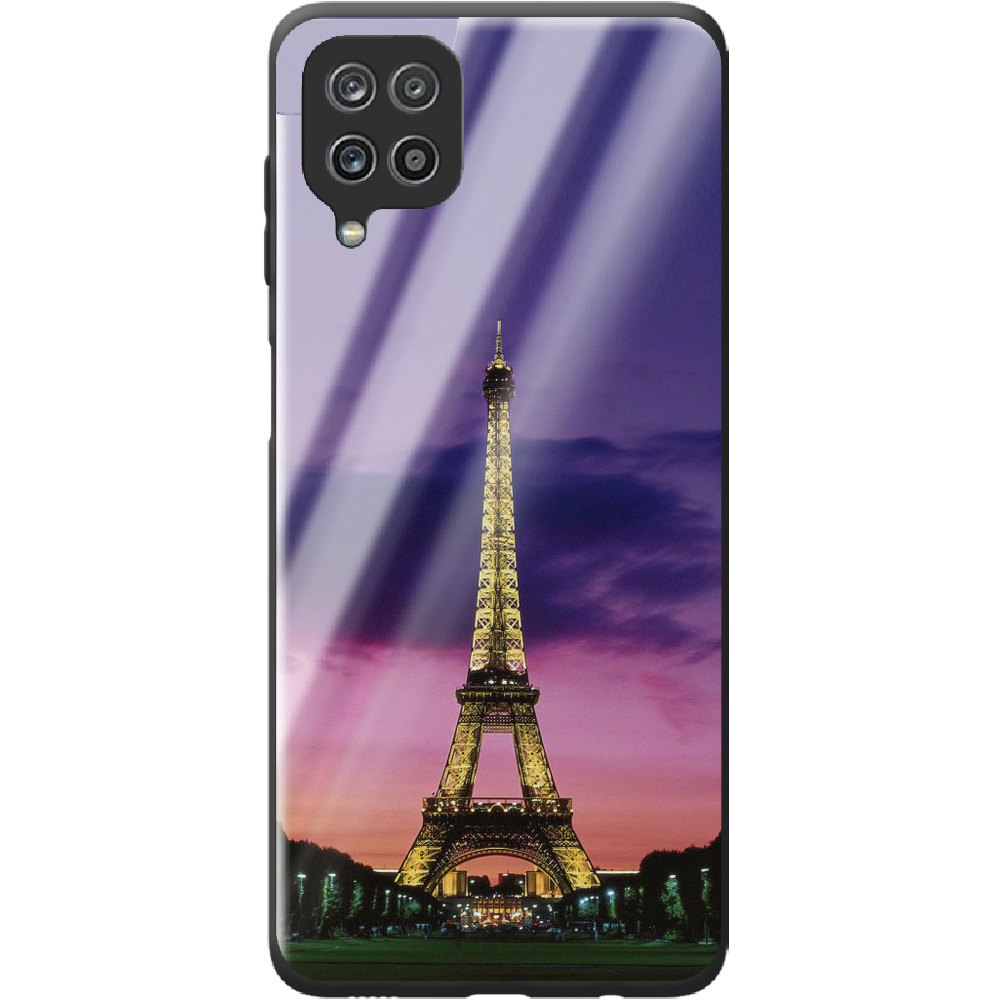 Чехол Boxface Samsung M225 Galaxy M22 Полночь в Париже Черный силикон со стеклом (43528-up964-44204)