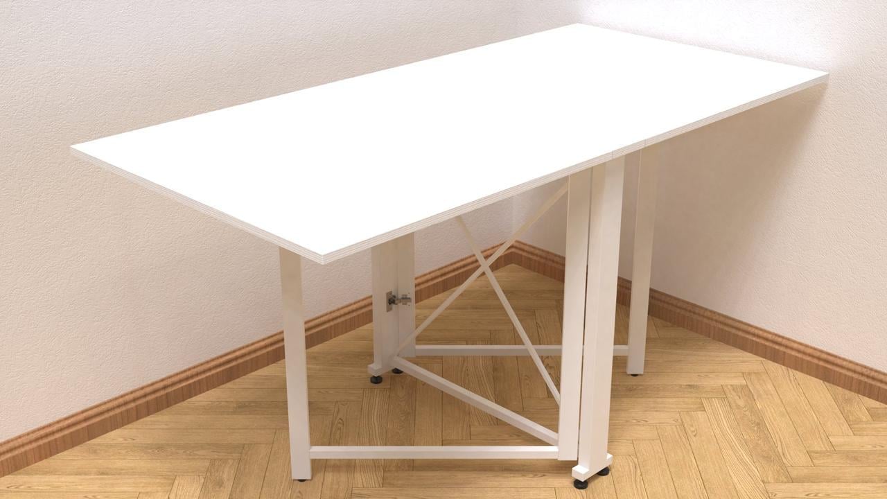 Стол-книга трансформер Ferrum-decor Орион 2 металл/ДСП 16 мм 750x1520x730 мм Белый/Белый (FRD-104590)