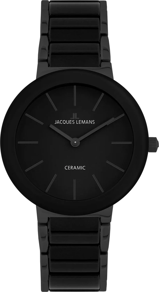 Наручные часы женские Jacques Lemans Monaco 42-7O со стальным корпусом WR 100 м и черным циферблатом Наручные часы женские Jacques Lemans Monaco 42-7O со стальным корпусом WR 100 м и черным циферблатом