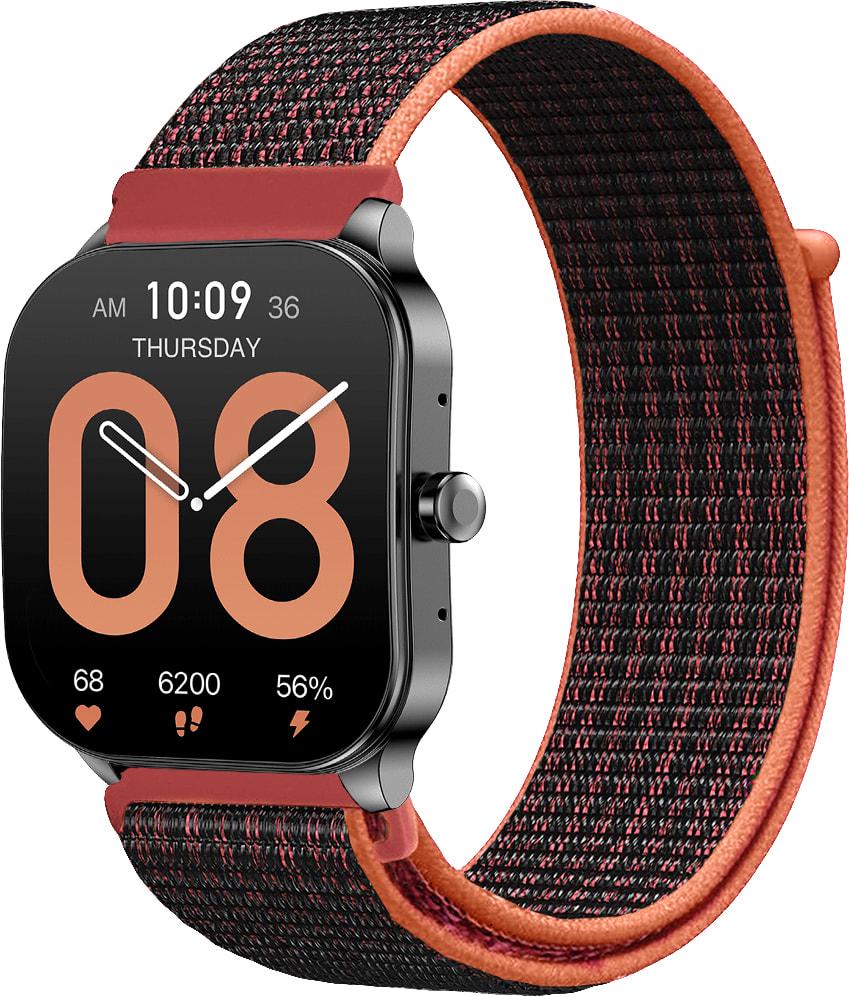Ремешок нейлоновый Sport Loop для Amazfit Pop 3S/3R Black/Red (34446-44)