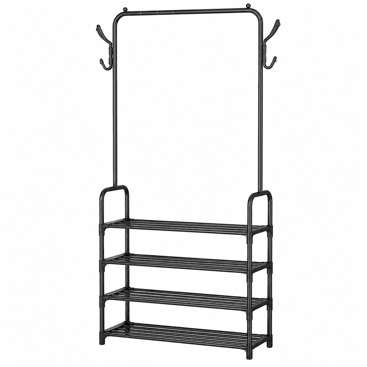 Вішалка стійка для одягу та взуття Clothes Rack 6013 підлогова 60х295х152 см Вішалка стійка для одягу та взуття Clothes Rack 6013 підлогова 60х295х152 см