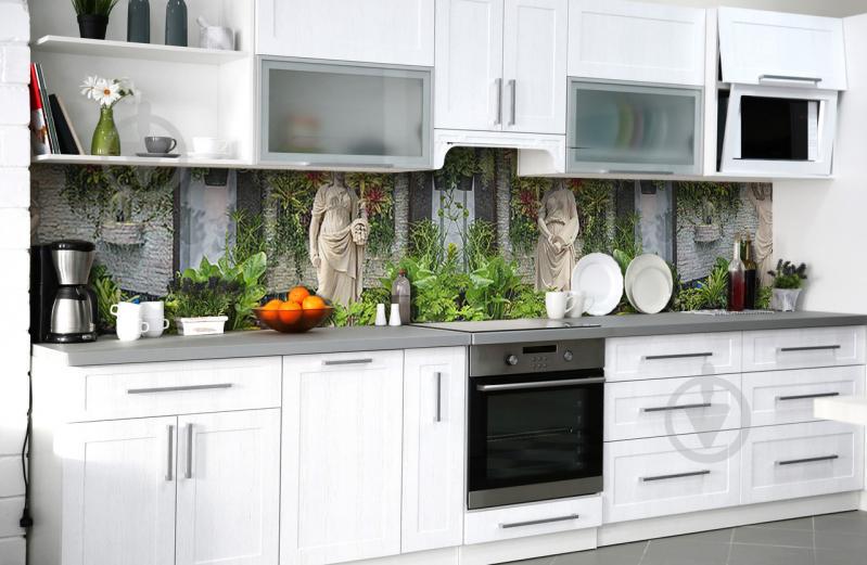 Скинали на кухню Zatarga «Греческие сады» 650х2500 мм виниловая 3Д наклейка кухонный фартук самоклеящаяся