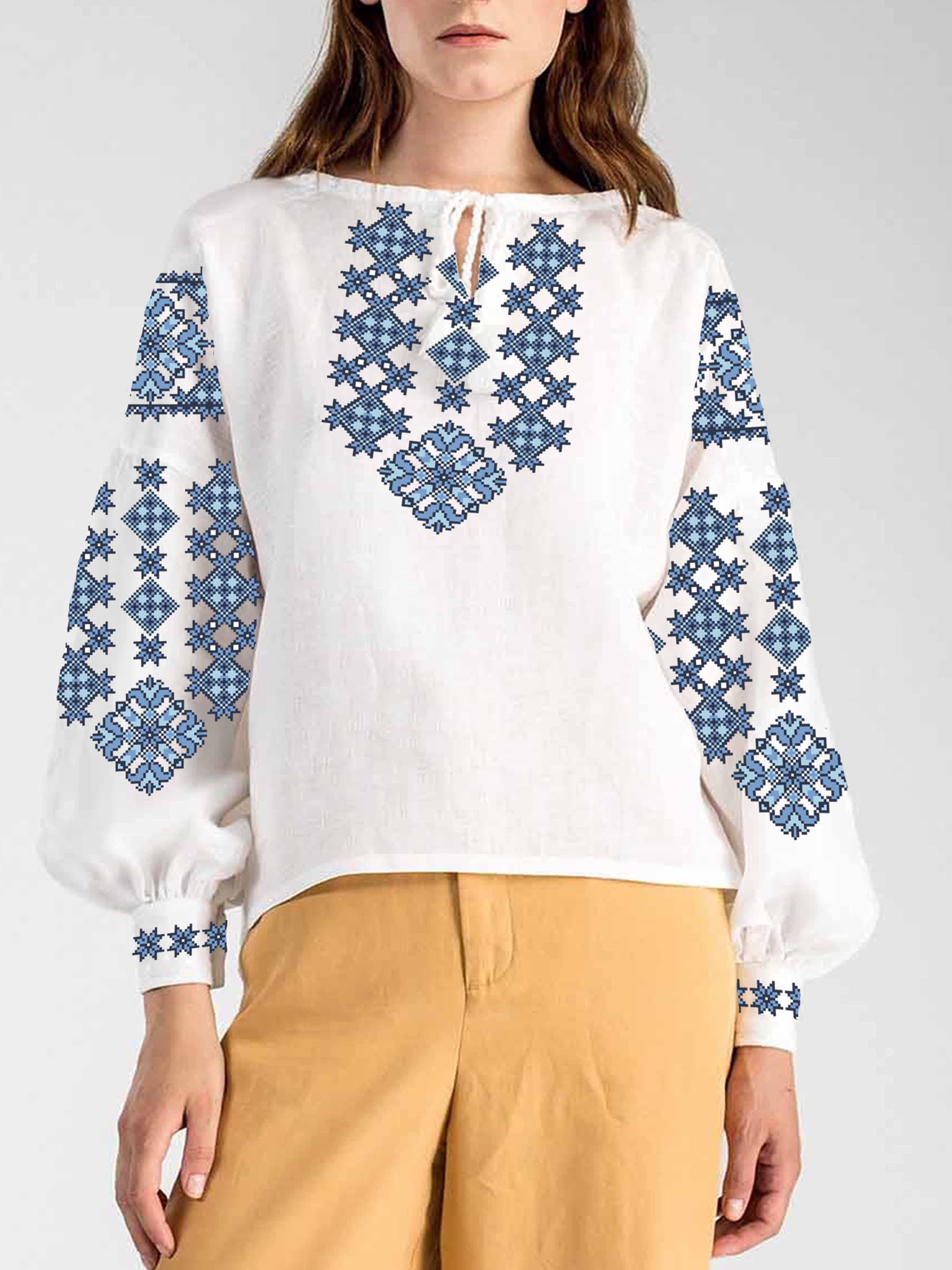 Заготовка для вышивки нитями или бисером рубашка СЖ-409 габардин