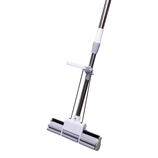 Швабра для пола с роликовым отжимом 115 см Серый (HP-35015-33) - фото 3