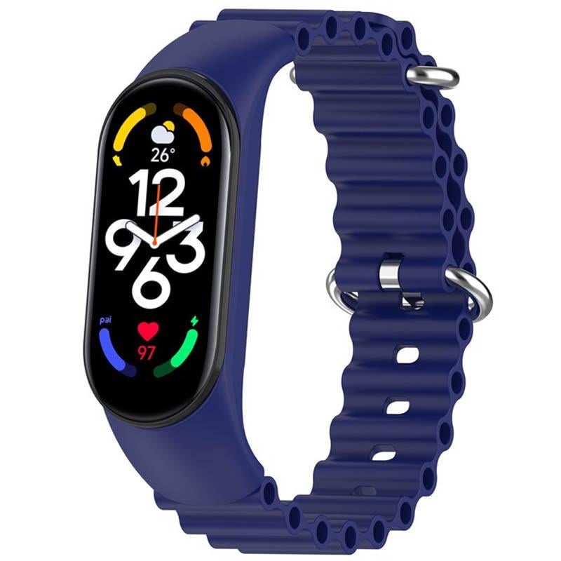Ремінець Ocean Band для Xiaomi Mi Band 7/6/5/4/3 Синій/Blue (00000064769_8)