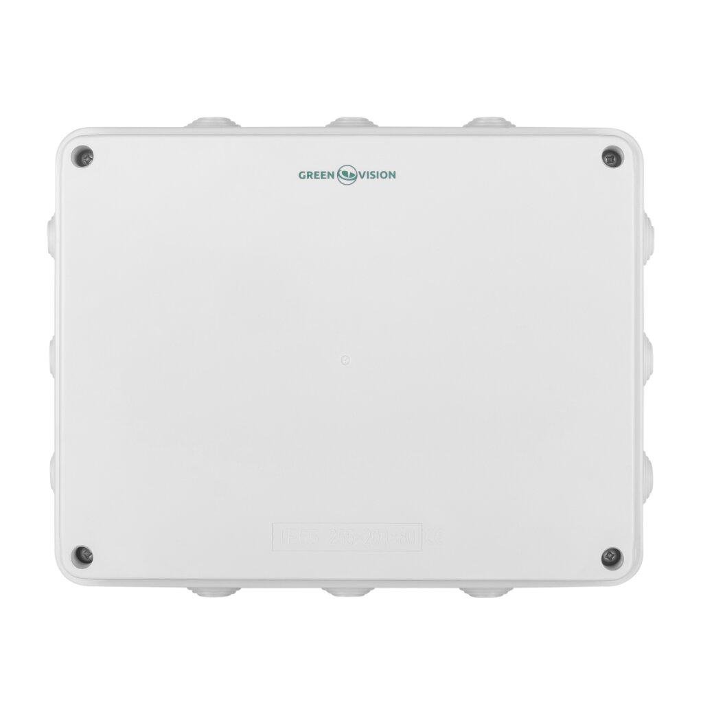 Коробка распределительная GreenVision наружная IP65 с резиновыми уплотнителями 12 выходов 255х200х80 мм