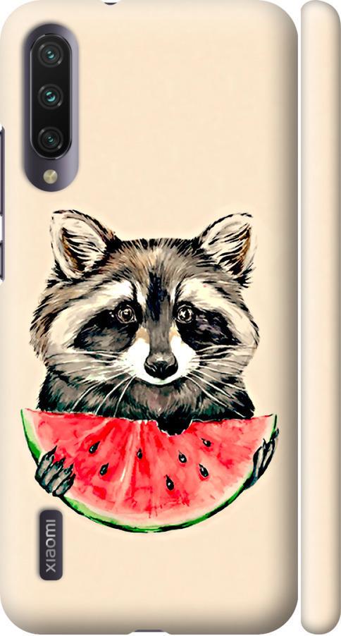 Чехол на Xiaomi Mi A3 Енотик с арбузом (4605m-1737-42517)