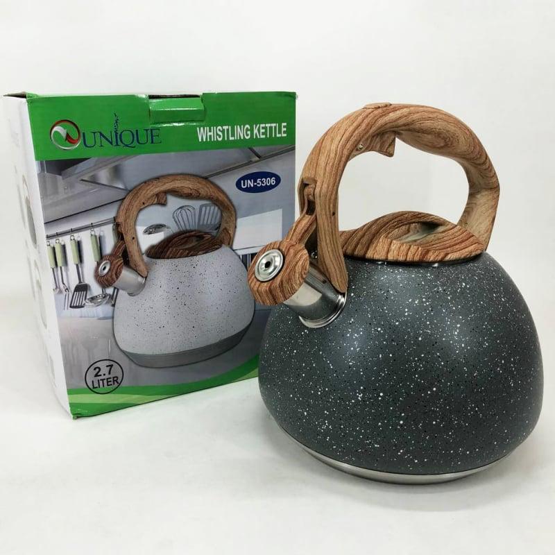 Чайник Unique UN-5306 со свистком 2,7 л Dark gray (tf5930) - фото 5 Чайник Unique UN-5306 со свистком 2,7 л Dark gray (tf5930) - фото 5