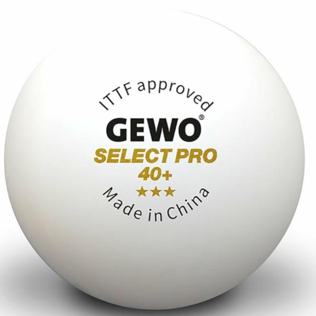 Мячики для настольного тенниса Gewo Select Pro 40+ ITTF 6 шт. Белый (931059)