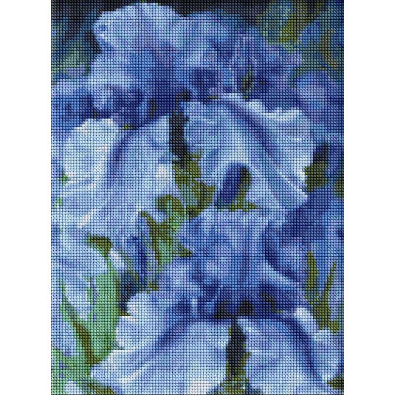 Алмазная мозаика Ideyka Голубые ирисы 30х40 см (AMO7129)