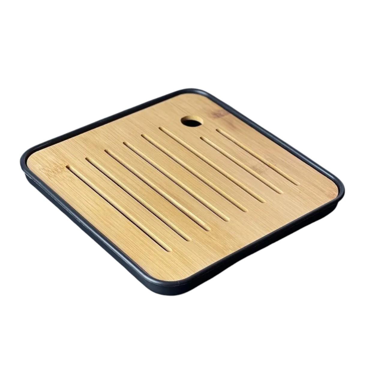 Таця-чабань для чайної церемонії Лілінг 20,4х20,4х3,5 см Чорний (OS-TT2519) Таця-чабань для чайної церемонії Лілінг 20,4х20,4х3,5 см Чорний (OS-TT2519)