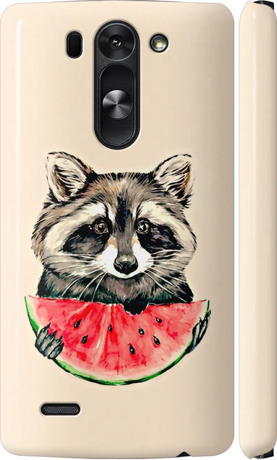 Чехол на LG G3s D724 Енотик с арбузом (4605m-93-42517)