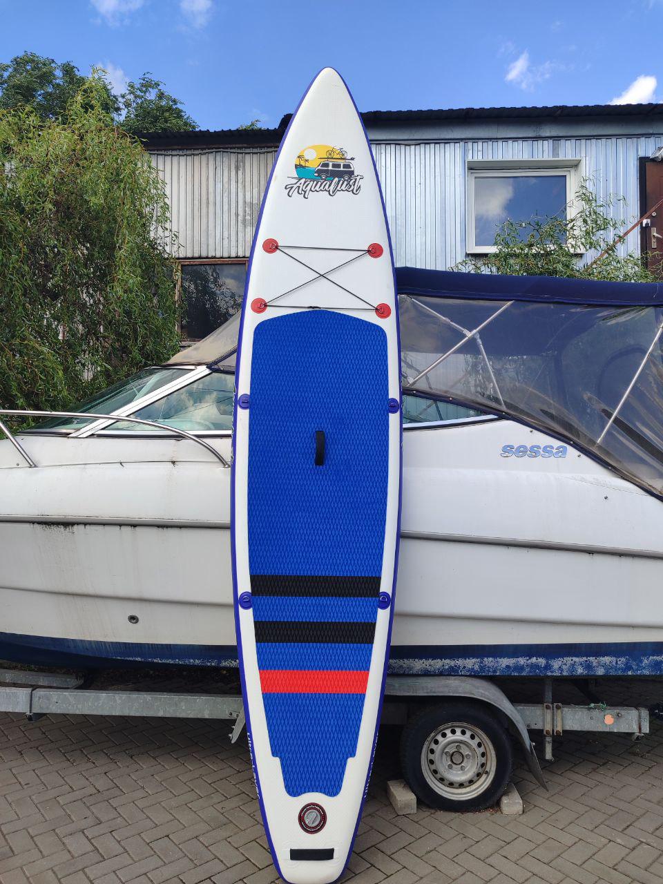 SUP-доска AquaLust Touring 350 см 11'6" универсальная надувная 2 слоя Stand Up Paddle надувной с веслом/сумкой/насосом