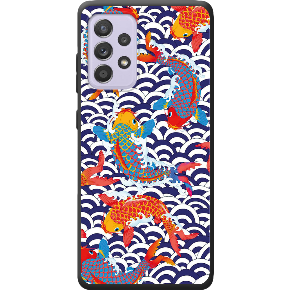 Чехол BoxFace Samsung A525 Galaxy A52 Koi Fish Черный силикон (42075-up2477-42097)