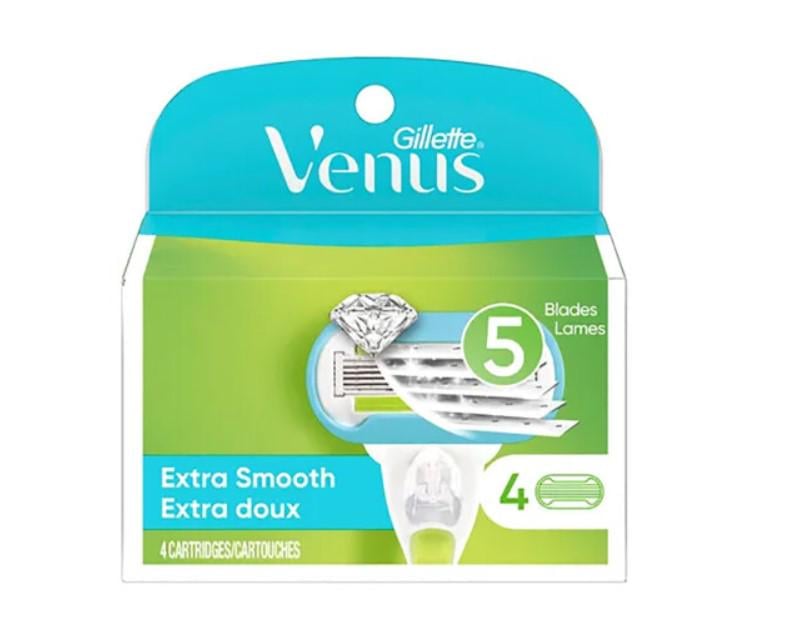 Картриджи сменные для бритья женские Gillette Venus 5 лезвий Extra Smooth кассеты 4 шт. (8056820)