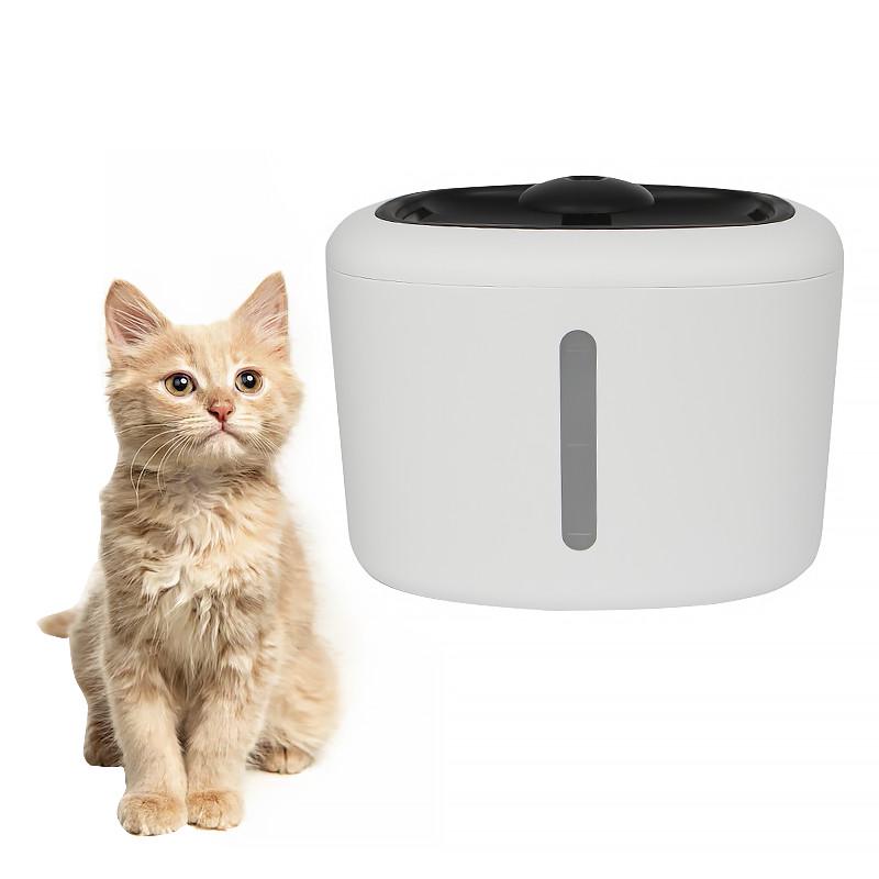 Поилка-фонтан Lesko Smart water dispenser с USB с фильтром 2,5 л White