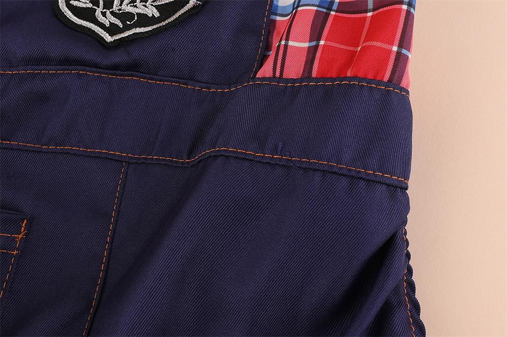 Костюм для собак джинсовый цельный с клетчатой рубашкой XS Красный (1C0380) - фото 8 Костюм для собак джинсовый цельный с клетчатой рубашкой XS Красный (1C0380) - фото 8