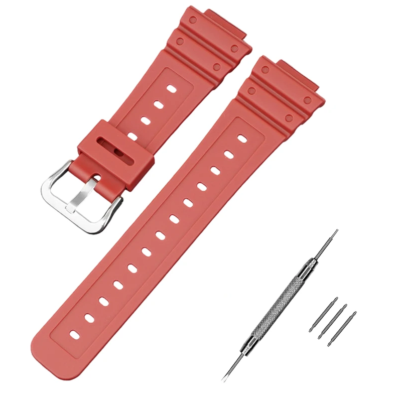 Ремінець для Casio G-Shock GA-2100/2110 Red SI (4011)