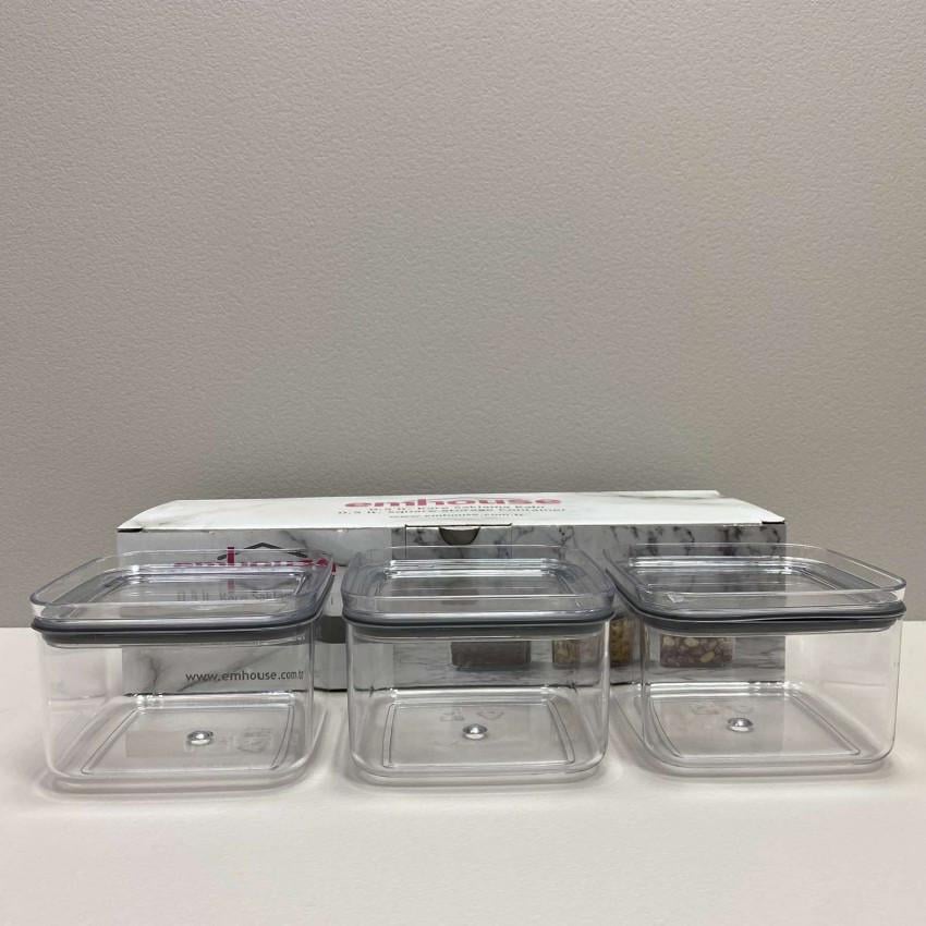 Набор пищевых пластиковых квадратных контейнеров Emhouse EP-150 3 предмета 0,5 л