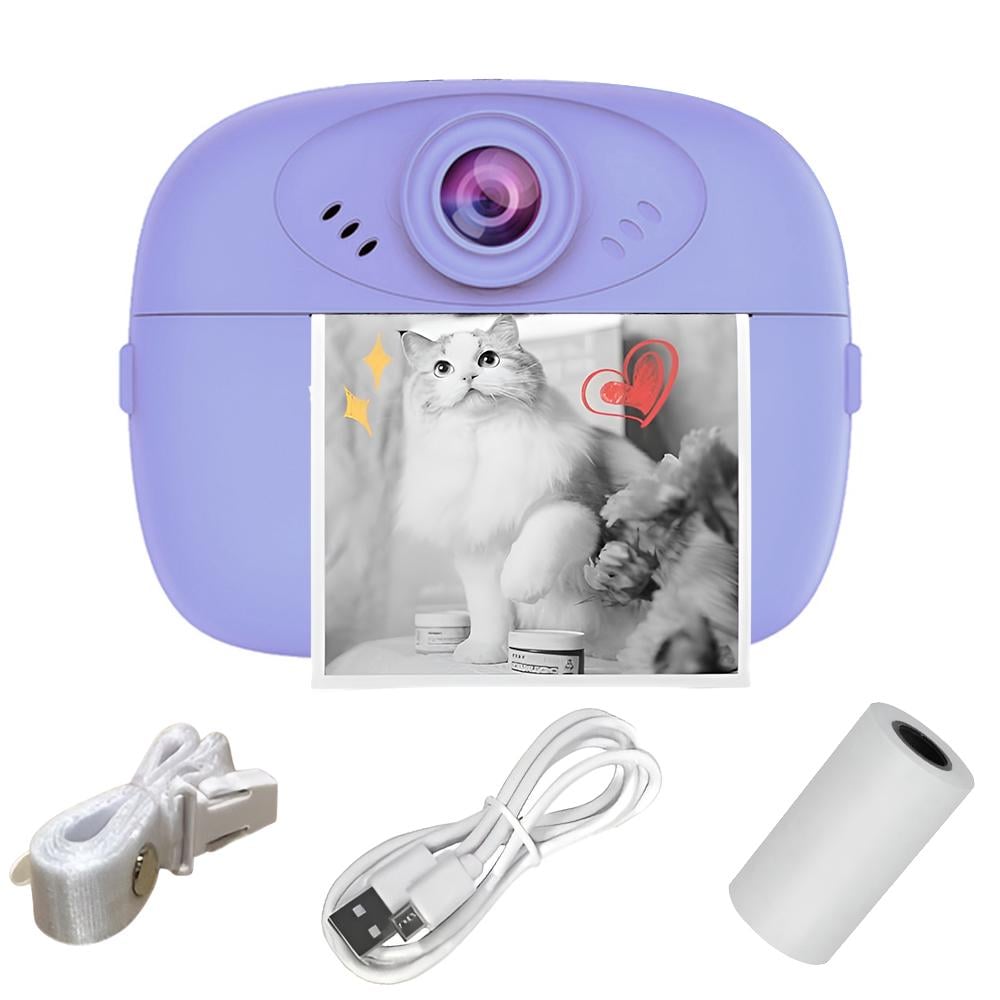 Фотоапарат моментального друку дитячий з іграми 2 камери 2в1 1000 мАч Фіолетовий (76b8c3b1) - фото 1