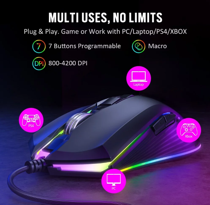 Набор клавиатура и мышь VicTsing PC279 для компьютерных игр - фото 2