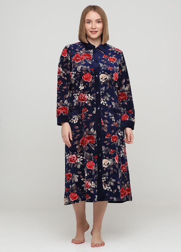 Халат Romeo life 4XL темно-Синий (3530-16) Халат Romeo life 4XL темно-Синий (3530-16)