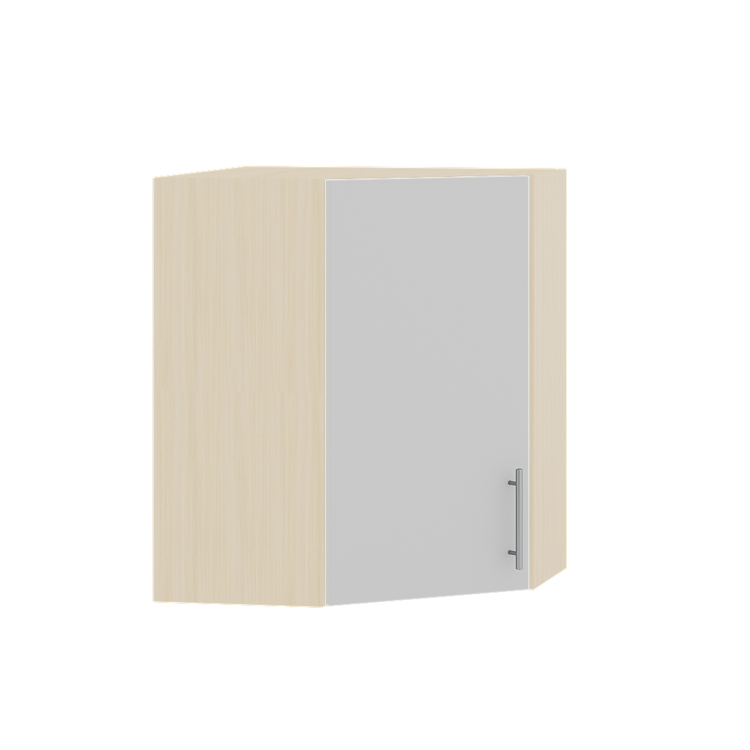 Шкаф верхний Эверест Оптима модуль Верх угловой В17-600 60х60х72 см Нимфея Альба/Дуб Молочный (03825)