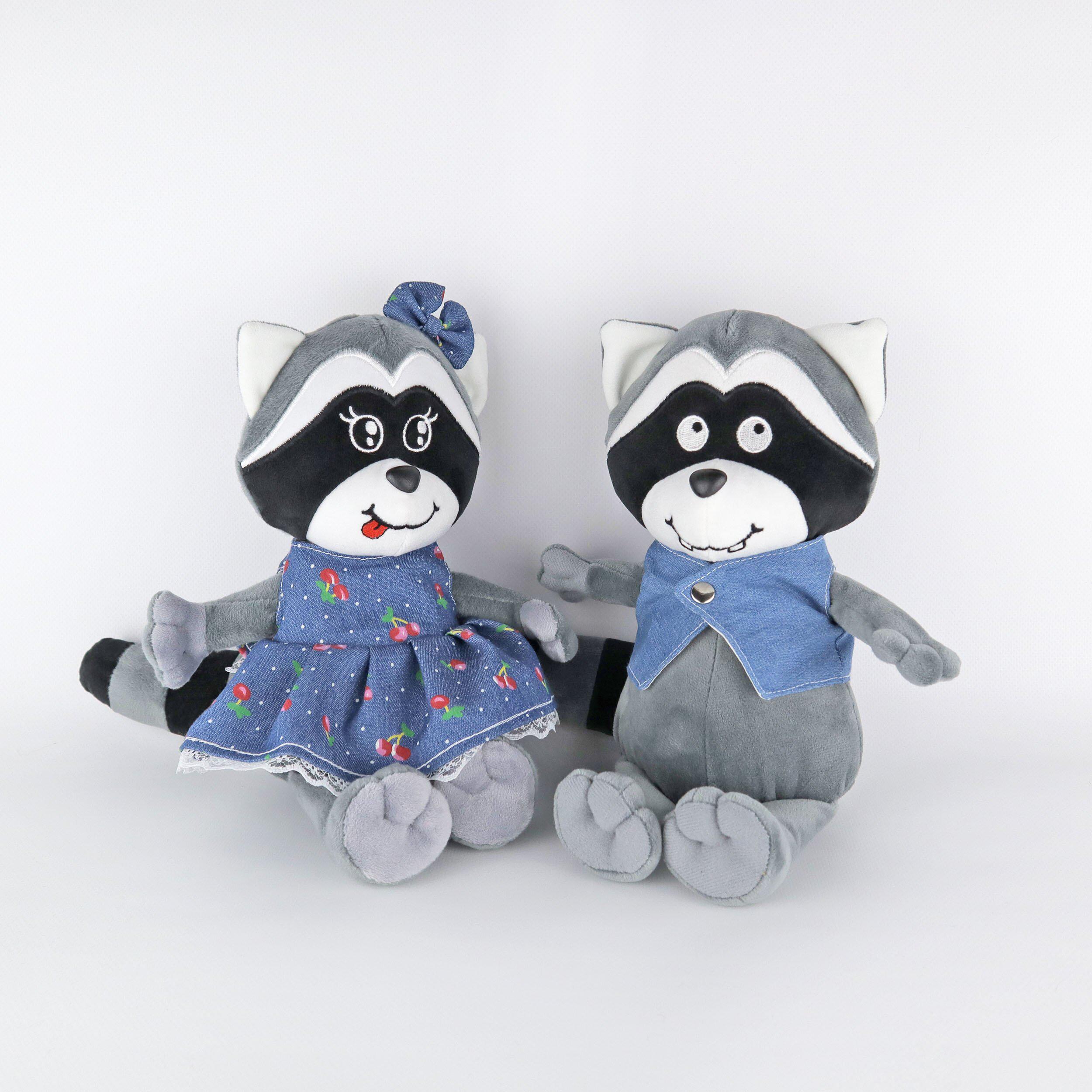 Мягкая игрушка Золушка Пара енотов 23 см 2 шт. (ZL6480)
