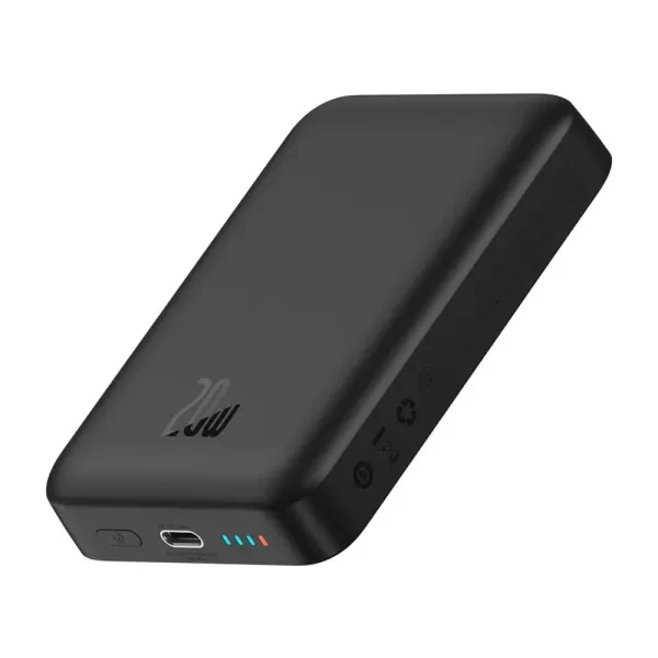 Повербанк BASEUS Magnetic Mini Wireless Fast Charge 2in1 2,4A QC3.0+PD3.0 10000 mAh 20W Черный (2457939130)