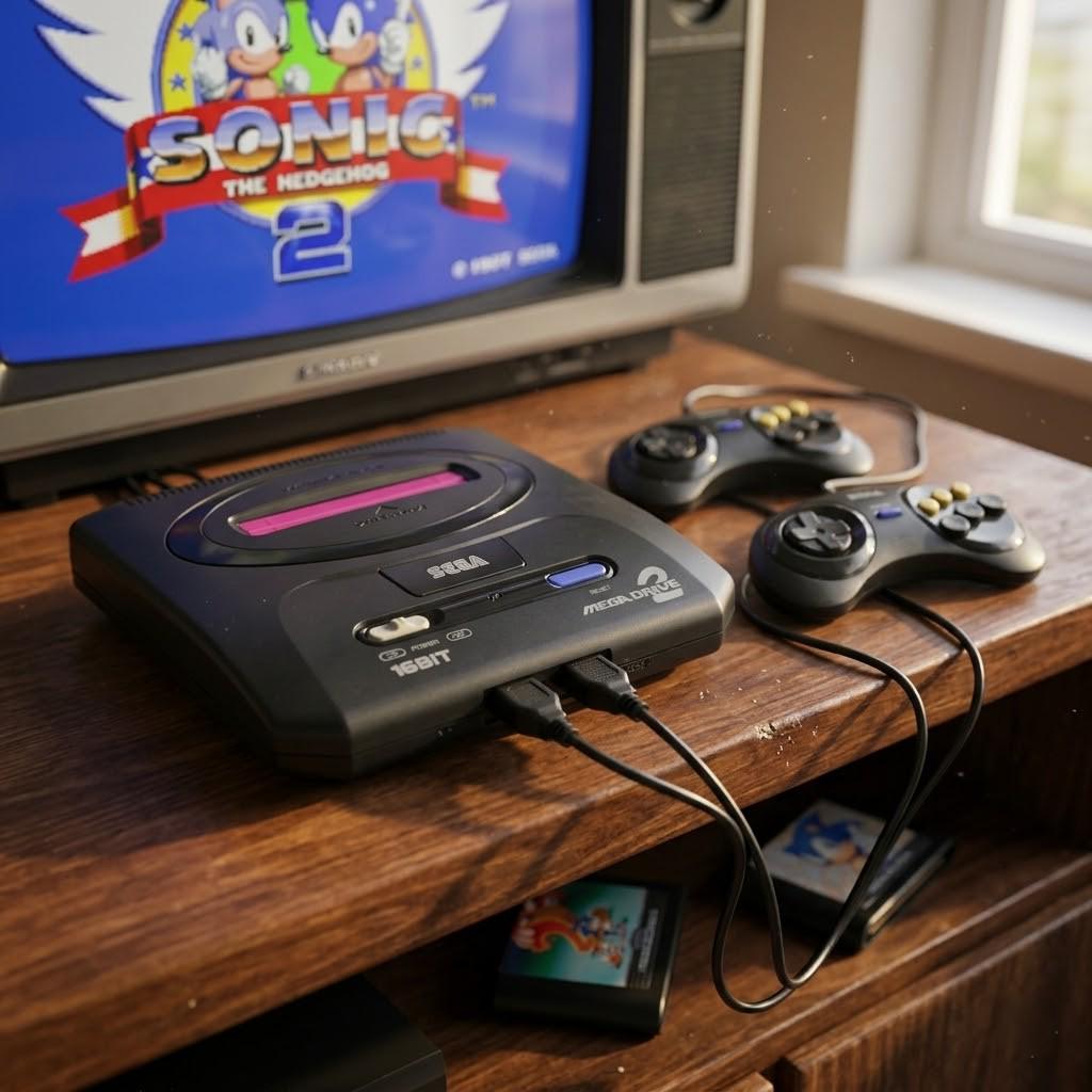 ᐉ Игровая приставка Sega Mega Drive2 16bit 368 игр с двумя