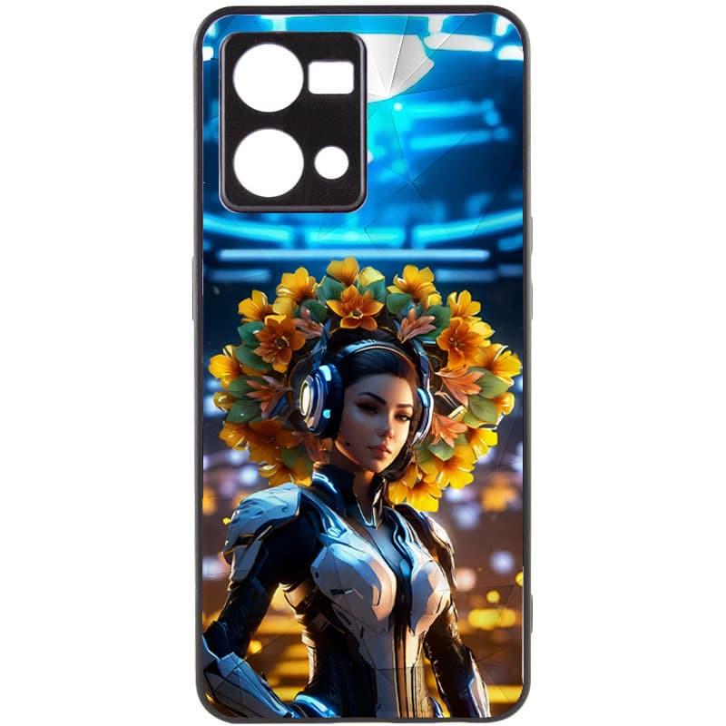 Противоударный TPU+PC чехол Prisma Ladies для Oppo Reno 7 4G Cyberpunk