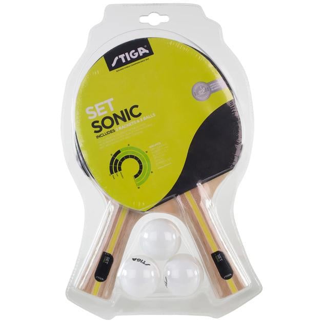 Набор для настольного тенниса Stiga Sonic Hobby 2 Bats 3 Balls (931158) Набор для настольного тенниса Stiga Sonic Hobby 2 Bats 3 Balls (931158)
