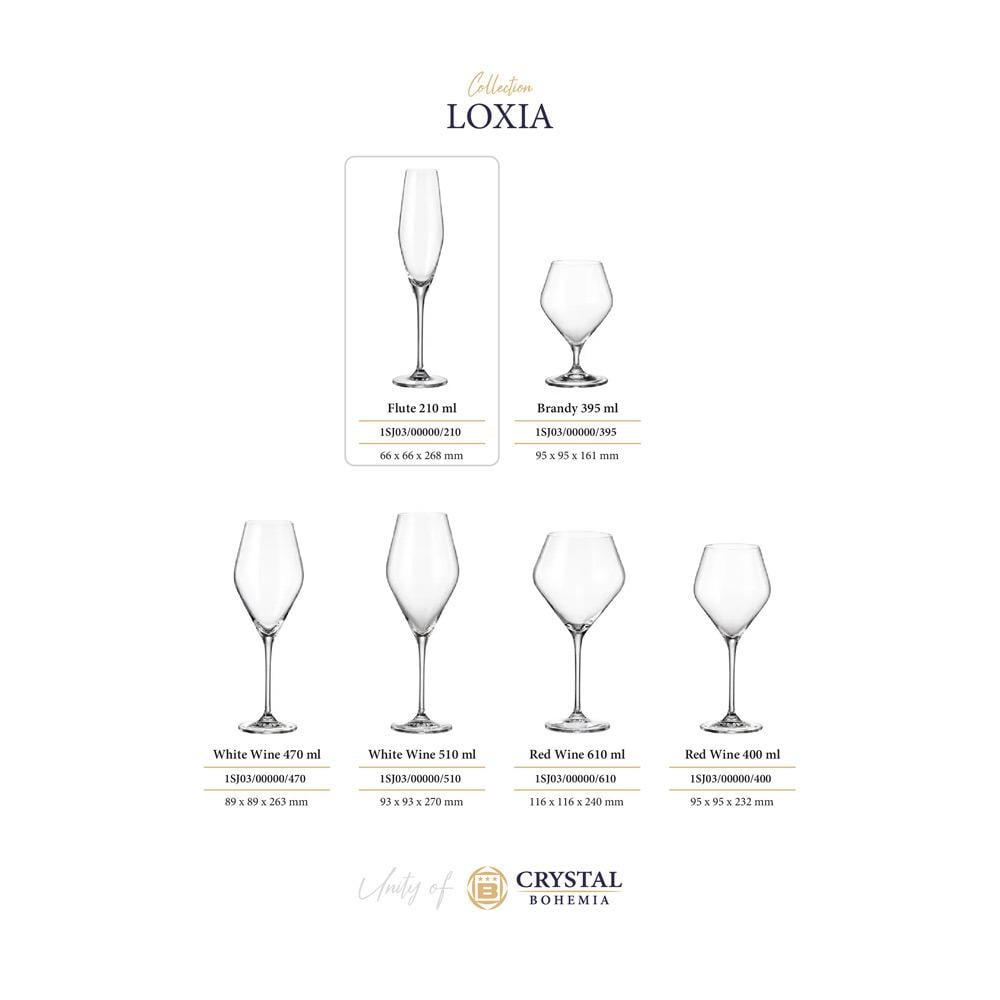 Набір келихів для шампанського Bohemia Loxia 1SJ03/00000/210 210 мл 6 шт. (119943) - фото 2