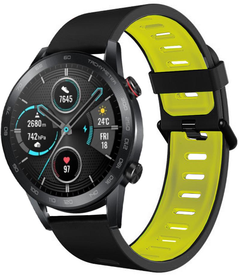 Ремешок Traf для Honor Magic Watch 2 46 мм Black/Yellow (20456)
