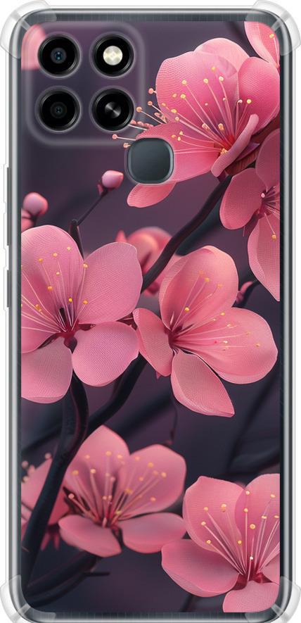 Чехол на Infinix Smart 6 Пурпурная сакура (6075sp-2758-42517)