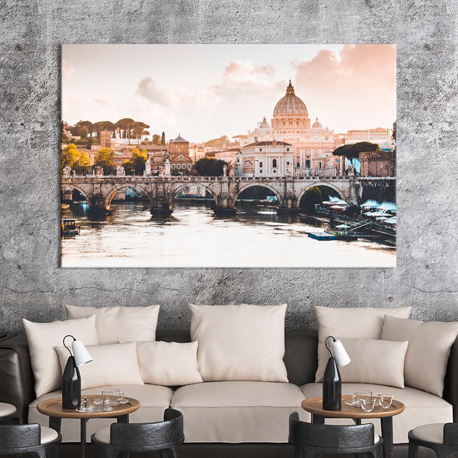 Картина город Католический Собор Святого Петра 120x80 см (A612-1)