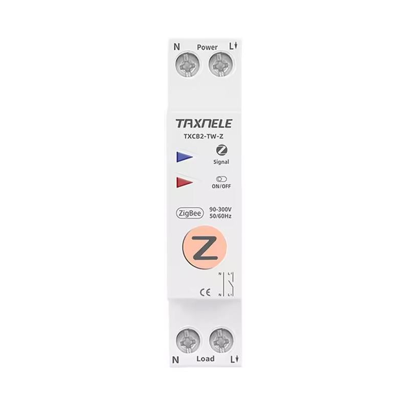 Умный ZigBee выключатель TAXNELE только таймер 1P+N 40A 230V Smart Life (TXCB2-TW-Z-40A)