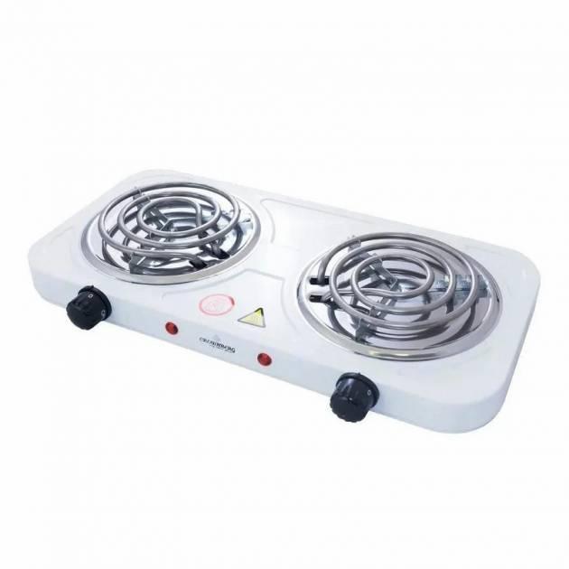 Плита електрична настільна Crownberg CB 3744 двоконфорочна спіральна 2000 Вт Плита електрична настільна Crownberg CB 3744 двоконфорочна спіральна 2000 Вт