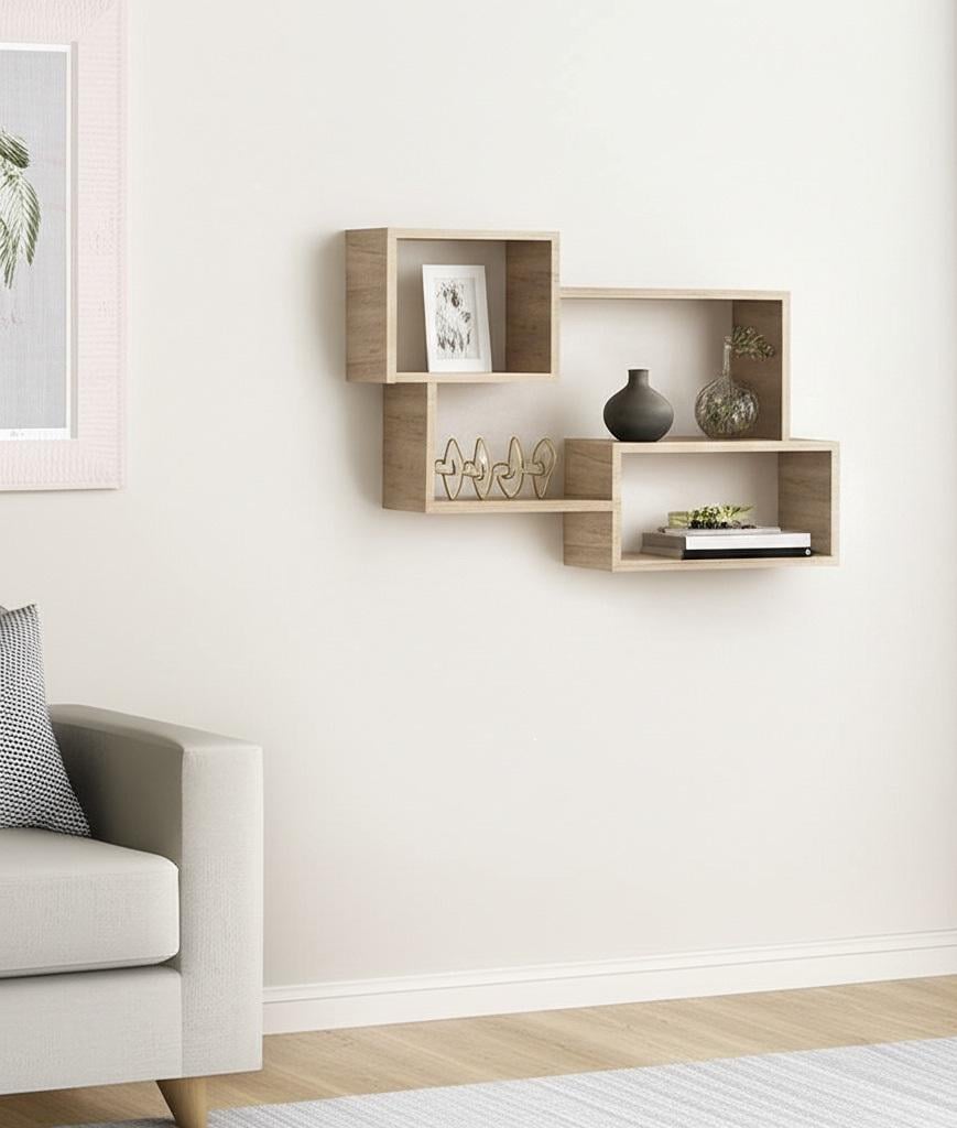 Полиця настінна MEBLIBUD TIFFANY відкрита Дуб крафт золотий - фото 3 Полиця настінна MEBLIBUD TIFFANY відкрита Дуб крафт золотий - фото 3