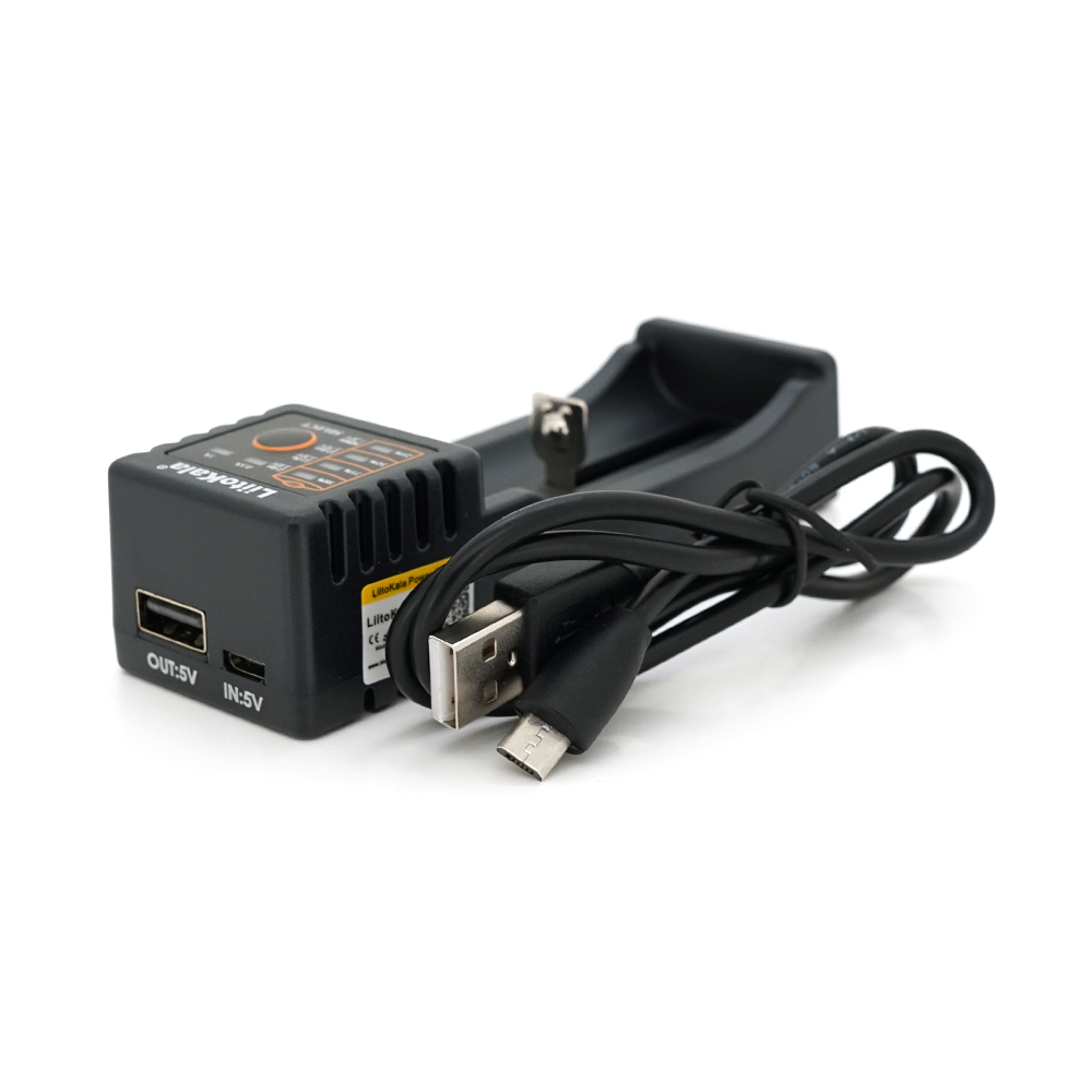 Зарядное устройство Liitokala Lii-100 1 канал USB LED дисплей для Li-ion/Ni-MH/Ni-Cd аккумуляторов (10027)