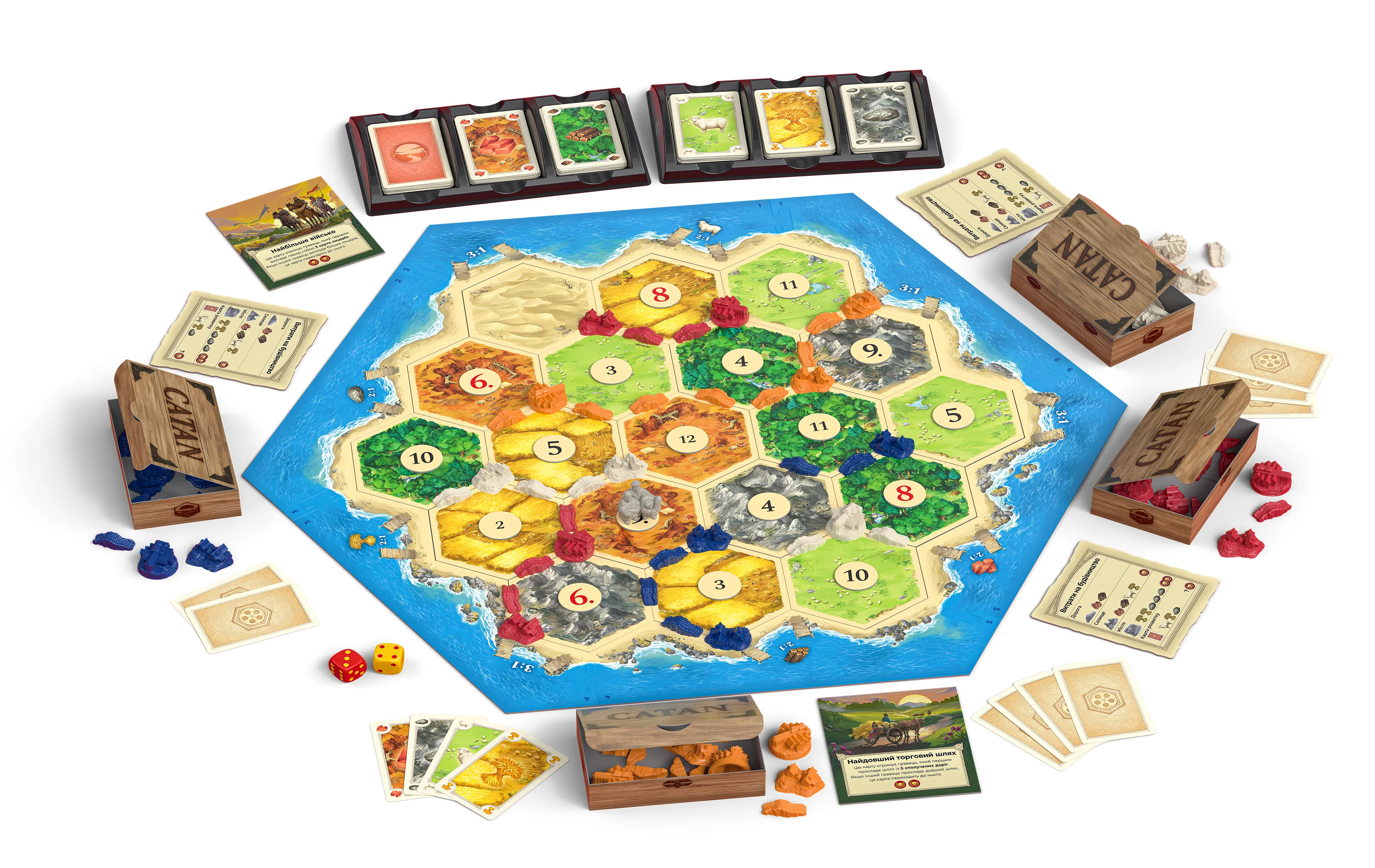 Настольная игра CATAN Классическое издание на украинском (000051) - фото 3
