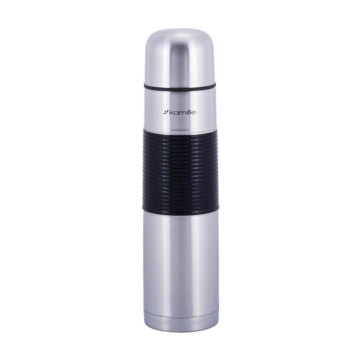 Термос Kamille из нержавеющей стали с прорезиненной вставкой 1000 мл (14866590)