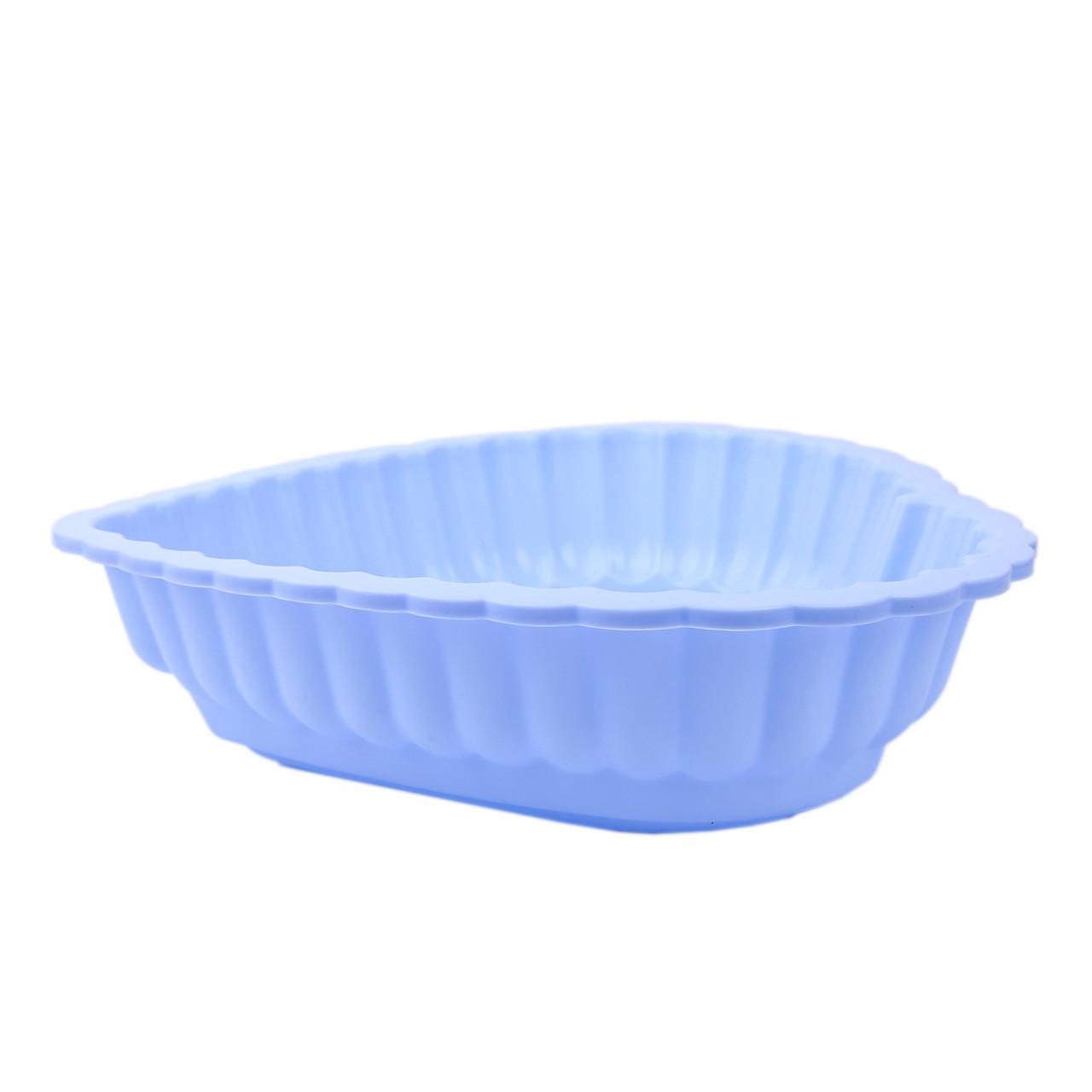 Форма силиконовая для выпечки Сердце двойное 24х23 см Голубой (2356744429) - фото 2