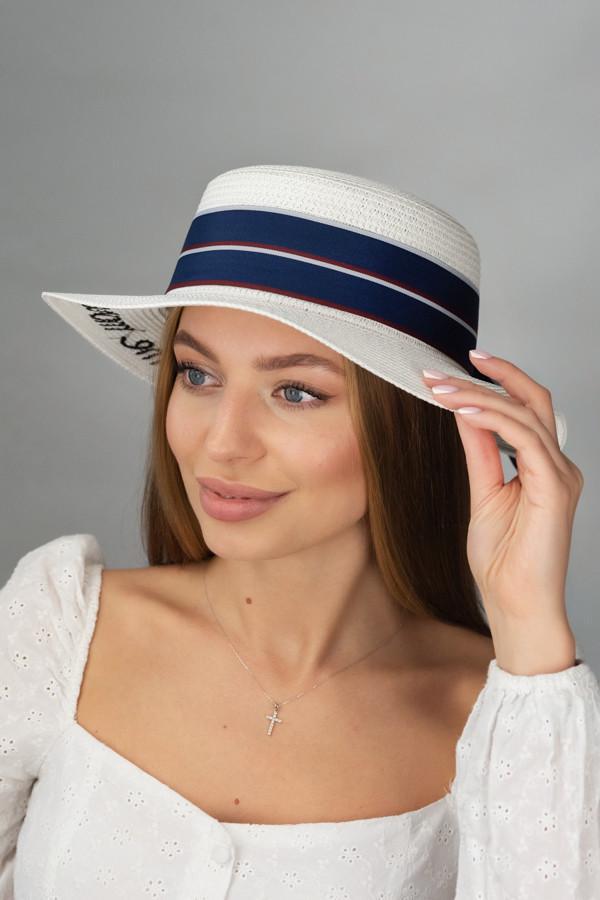 Шляпа женская Braxton канотье Эмма Белый (1703)
