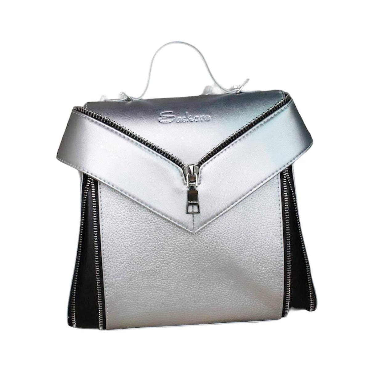 Рюкзак жіночий стильний Сріблястий (IBG190S)